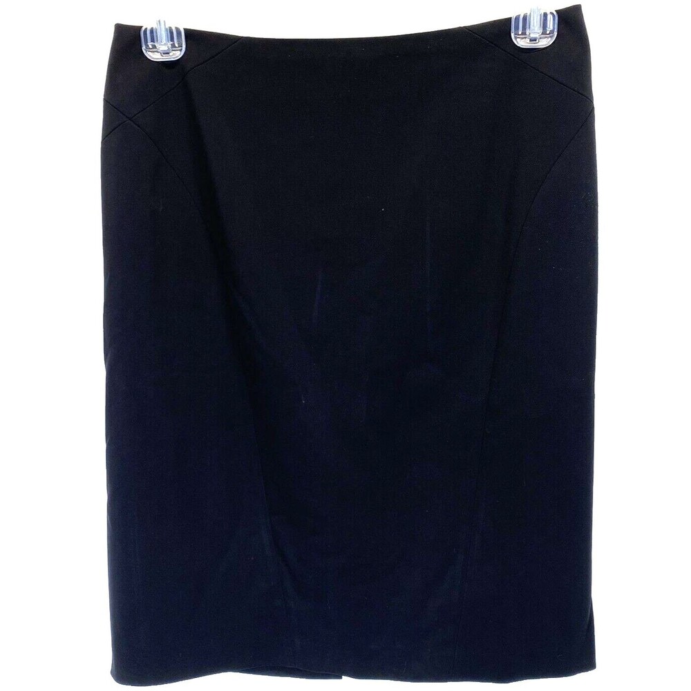 Ann Taylor Womens Skirt 8 Black Pencil Straight Career Lined w/defect